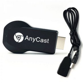 전구 Anycast M2 Ezcast 미라캐스트 애니캐스트 에어플레이 크롬 캐스트 크로메캐스트 HDMI 호환 TV 스틱 와이파이 디스플레이 수신기 동글, 1개