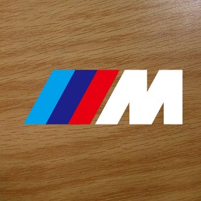 BMW M 캘리퍼스티커 M로고 데칼, 350 x 120mm, 1개, 흰색