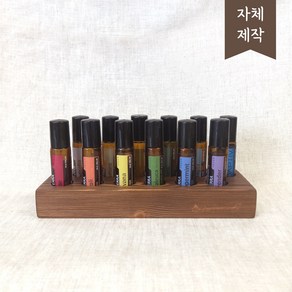 10ml 롤온 12구 원목 에센셜 오일 스탠드 진열대 거치대 선반 오일랙, 마호가니