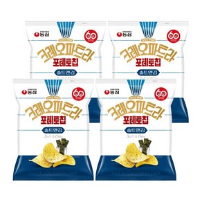 농심 포테토칩 크레오파트라 솔트앤김, 4개, 50g