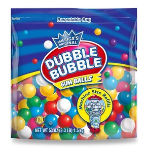 Dubble Bubble Gumball 머신 리필 - 벌크 버블검 볼 1.4kg3파운드 이상 - 작은 미니 캔디 디스펜서용 1.3cm0.5인치 다양한 사탕껌 - 1.5kg50온스