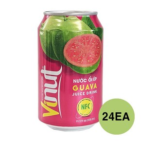 베트남 Vinut 구아바 쥬스 330ml (24) 음료 / VIETNAM 비누트 과즙음료 GUAVA JUICE, 24개