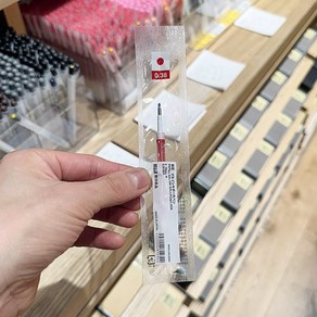 MUJI 무인양품 젤 잉크 볼펜 리필심 0.38mm 레드, 3개