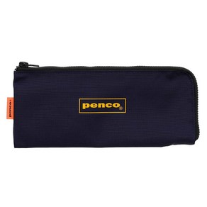 PENCO 펜코 플랫 펜케이스 나일론 지퍼 필통 대용량 문구 케이스 분리형 포켓 다용도 여행 파우치, 1개, 네이비