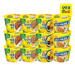 오뚜기 컵밥 제육덮밥 + 카레 + 톡톡김치알밥 + 참치마요덮밥 각 3개 총 12개, 227g