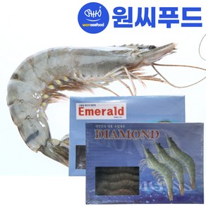 냉동 흰다리 새우 40미 500g 생 대하 중하새우 다이아몬드 에메랄드, 1개