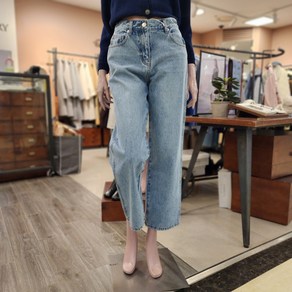 BCBG [올앤선드리] 스트레이트 데미지JEAN 바지- A4M3P354 53 [M/BLUE]
