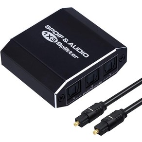 디지털 광 오디오 분배기 1X3 Spdif Toslink 광섬유 오디오 분배기 1 in 3 Out 알루미늄 합금, 검은색, 한개옵션0