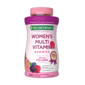 네이처스바운티 우먼 여성 멀티비타민 종합비타민 구미 콜라겐 240정 (미국) Natue's Bounty Women's Multi Vitamin Gummies 50 mg Colla, 1개