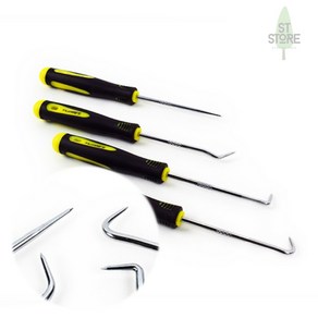 STS 갈고리 후크 송곳 4종 세트 다용도, 블랙,옐로, 1세트