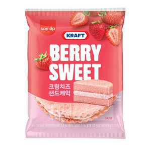 삼립 간식 빵 크래프트 크림치즈 샌드케익 베리스윗, 8개, 80g