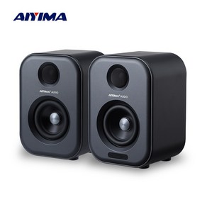 AIYIMA S400 액티브 책장 스피커 80W HiFi 광동축 블루투스 USB DAC TV PC용