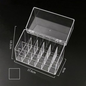 [티케이샵] 투명 아크릴 멀티 다용도 화장품 정리함, 17.6*9*13.2(커버형), 1개