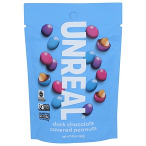 Uneal Dak Chocolate Peanuts Gems 5 oz 언리얼 다크 초콜릿 피넛 젬 5온스, 141g, 1개