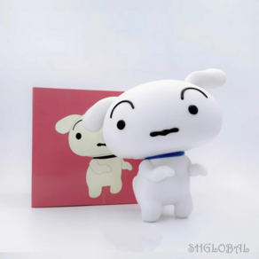 부리부리댄스 짱구 흰둥이 대형 피규어 23cm, 1개