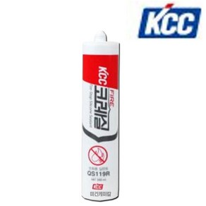 KCC 방화용 중성경화용 실란트 카트리지 실리콘 QS119R 300ml, KCC 방화용 실리콘 QS119R 300ml, 흑색, 1개