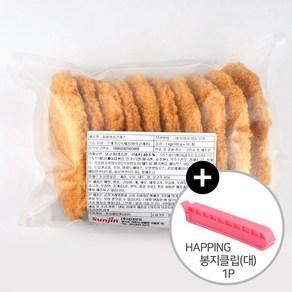 선진FS 국내산 닭가슴살로 만든 대만식 지파이 치킨까스 1kg(100g x 10개입) + 해핑 봉지클립(대) 1P, 1kg, 1개