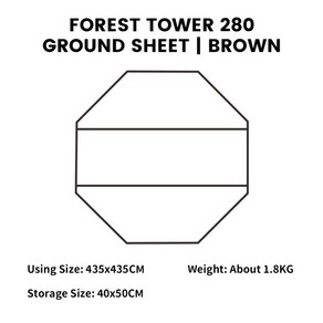 감성 실용적 텐트 모비가든 캠핑 텐트 Foest Towe 280 티피 인디언 겨울장박 방수 방풍 3~4인용, 02 Gound Sheet, 옵션1