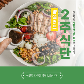 샐러드 포케 정기배송 2주 다이어트 식단 얌샐러드 구독 배달 야채 도시락 새벽 배송, 12개, 400g, 샐러드(월/화/목)