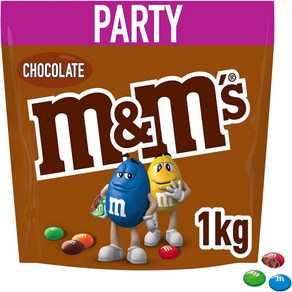 [영국발송] 1KG 엠앤엔 초콜릿 파티 벌크 백 대용량 초콜릿 M&M's Chocolate Paty Bulk Bag, 1개