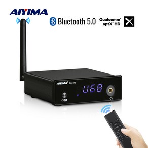 AIYIMA DAC-A1 블루투스 5.0 ES9018Q2M 디코더 사운드 앰프 헤드폰 앰프 USB DACHIFI 광동축 APTX 리모컨 홈시어터