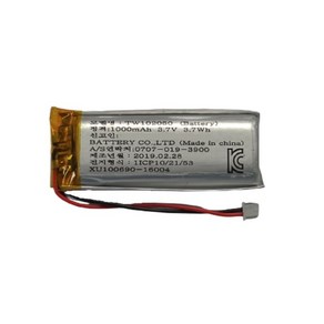 리튬폴리머 배터리 3.7V 1000mAh KC인증