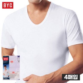 BYC 비와이씨 반팔런닝 순면100% BYCMZ1903 -4매입