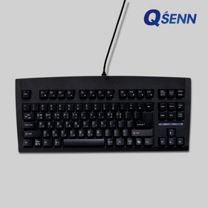 QSENN DT35 89 TKL 멤브레인 키보드, 제조사축, 블랙