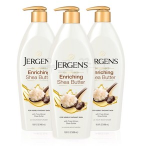 Jergens 저겐스 퓨어 시어버터 건성 바디 앤 핸드 로션 496ml x3