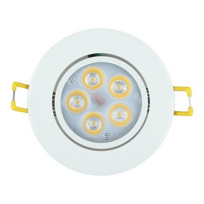 더쎈 LED 에코 3인치 5W 일체형 DC타입 흰색몸통, 전구색, 1개