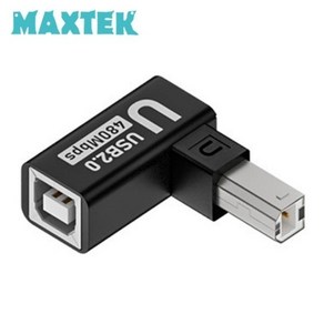 무배 MT590 USB2.0 B타입 연장 젠더 상향 90도 꺽임, 1개