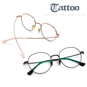 그대로착용 타투 TA2301T 티타늄 2컬러 블루라이트차단안경 금속테 남녀공용 TATTOO +가죽케이스+안경수건