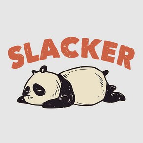 의류스티커 SLACKER 판다 중형 전사지 티셔츠 에코백 셀프리폼 다리미 전사지, 1개