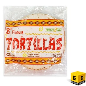 Fresh2Go Tortillas (Roti) 8 inch (12pcs) (2+1) 1728g 또띠아 8인치