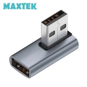 무배 맥스텍 MT464 USB3.2 M/F 연장젠더 우향90도측면꺽임, 1개