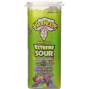 Warheads 워헤드 익스트림 사워 하드 캔디 미니사이즈 1.75oz(49g) 3팩