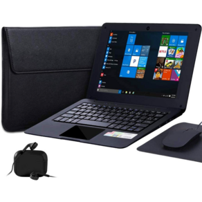 Windows 10 LAPTOP 랩탑 노트북 10.1 Quad Coe 컴퓨터 Mini Netbook WiFi Webcam HDMI (블랙) 인강용 가성비 가벼운 2166779 2