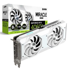 이엠텍 지포스 RTX 4060 Ti MIRACLE WHITE D6 8GB