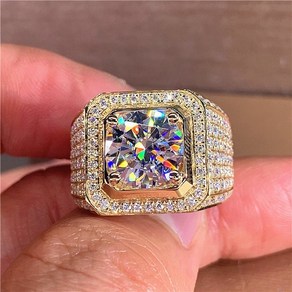 심플 반지 심플 14k gold solitaie male 2ct lab diamond