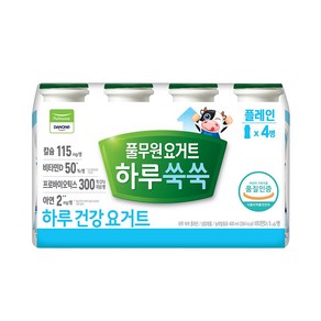 하루요거트쑥쑥-플레인 (100ml x 4개입) 풀무원 냉장, 4개, 100ml