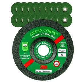 3M 푸른돌 4인치 옵셋 연마석 Green Corps Flexible Disc 20개입