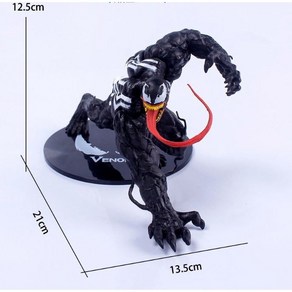 Mavel Venom 자동차 장식 베놈 피규어, 베놈 + 베이스 (높이 약 13cm), 1개