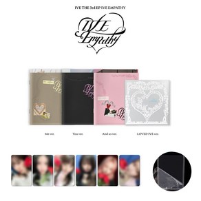[4종세트](공식특전Rose ve 1종+GIFT) 아이브 앨범 VE EMPATHY엠파시 레블하트 애티튜드 미니앨범 3집 정품 포카 포토카드 미공포 굿즈 애플뮤직 특전포함 탑로더