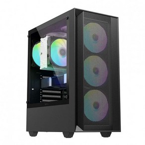 라이젠5 5600 RX 6600 네오포지 게이밍 컴퓨터 데스크탑 조립 PC, Fee DOS, 500GB, 16GB, 블랙