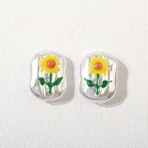 비즈아이 [6379-17]아크릴진주 타원 15x21mm 해바라기 1개