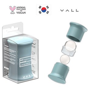 VALL 굴리는 얼굴 기름종이 반영구사용 오일 컨트롤 롤러 블루, 1개, 1세트