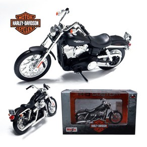 마이스토 1:18 할리데이비슨 2006 DYNA STREET BOB 블랙 오토바이모형 다이캐스트, 1개