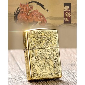 Zippo Lighte Gold Bid of Auspice 금장 귀차 정품 지포 라이터 ZAD-562