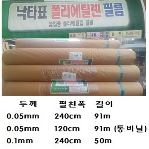 말대배닐 건축비닐 신재PE비닐 방한방풍비닐 0.05mm*펼친폭240cm*길이91m, 1개