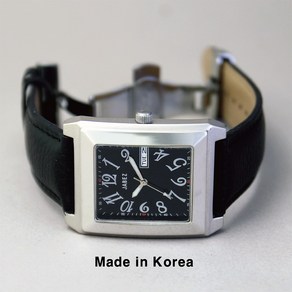 Made in Koea ko-4002BDM 사각시계 날자 요일표시 시계 제조 제작업체 코와치 JABEZ-D버클 자동밴드(Buttefly자동밴드)착용